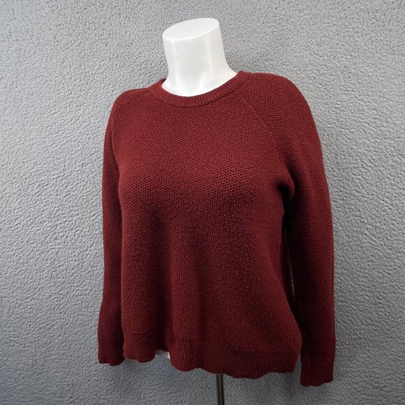 Madewell Sweaters - Madewell Province Cross-Back Pullover Sweater Red Burnished Mahogany Small
